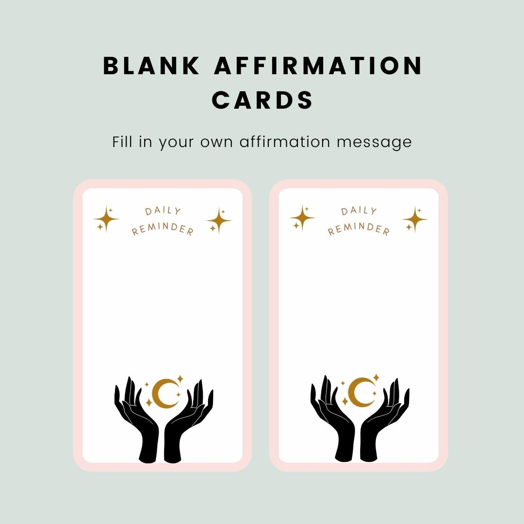 48 FREE Affirmation Cards Blank Template