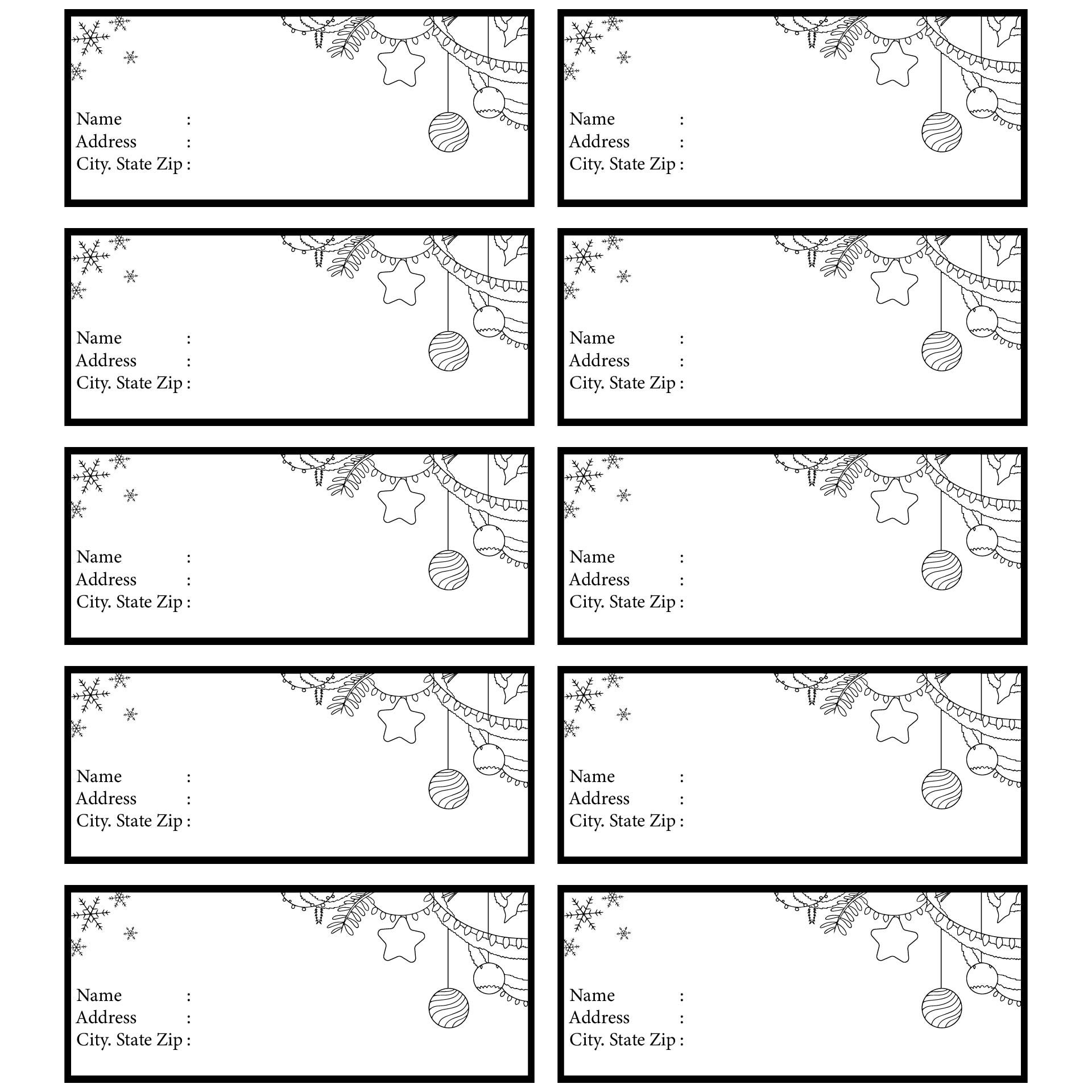 Printable Address Labels Template Free