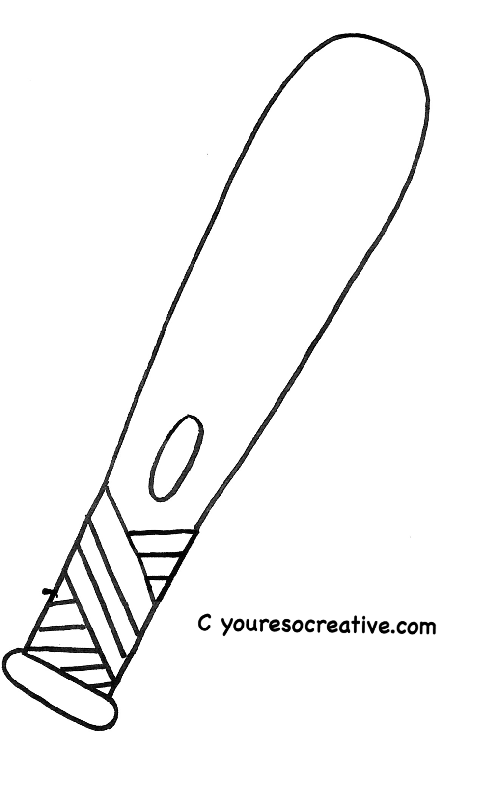 Free Printable Baseball Bat Template