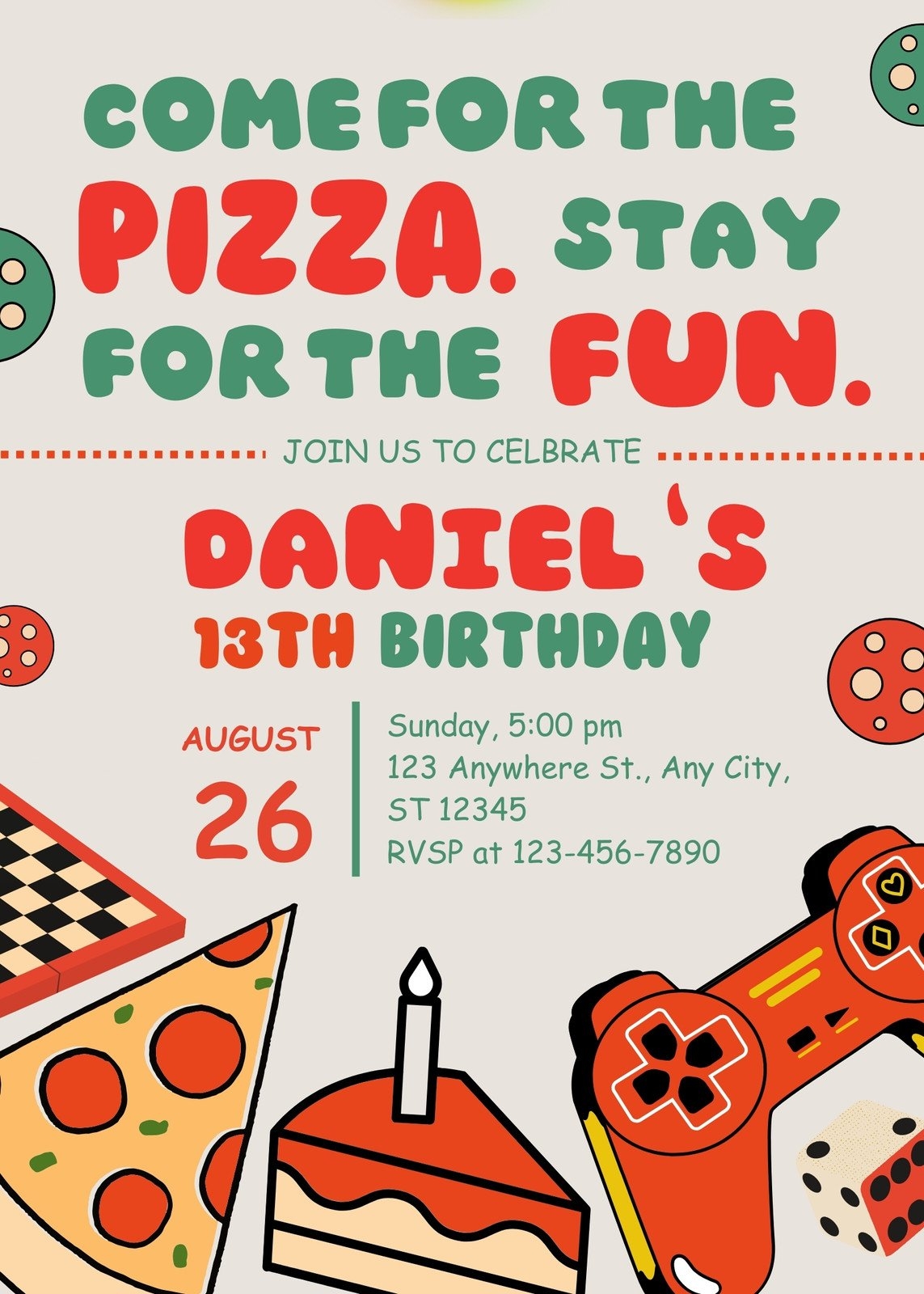 Free And Customizable Pizza Party Templates Canva
