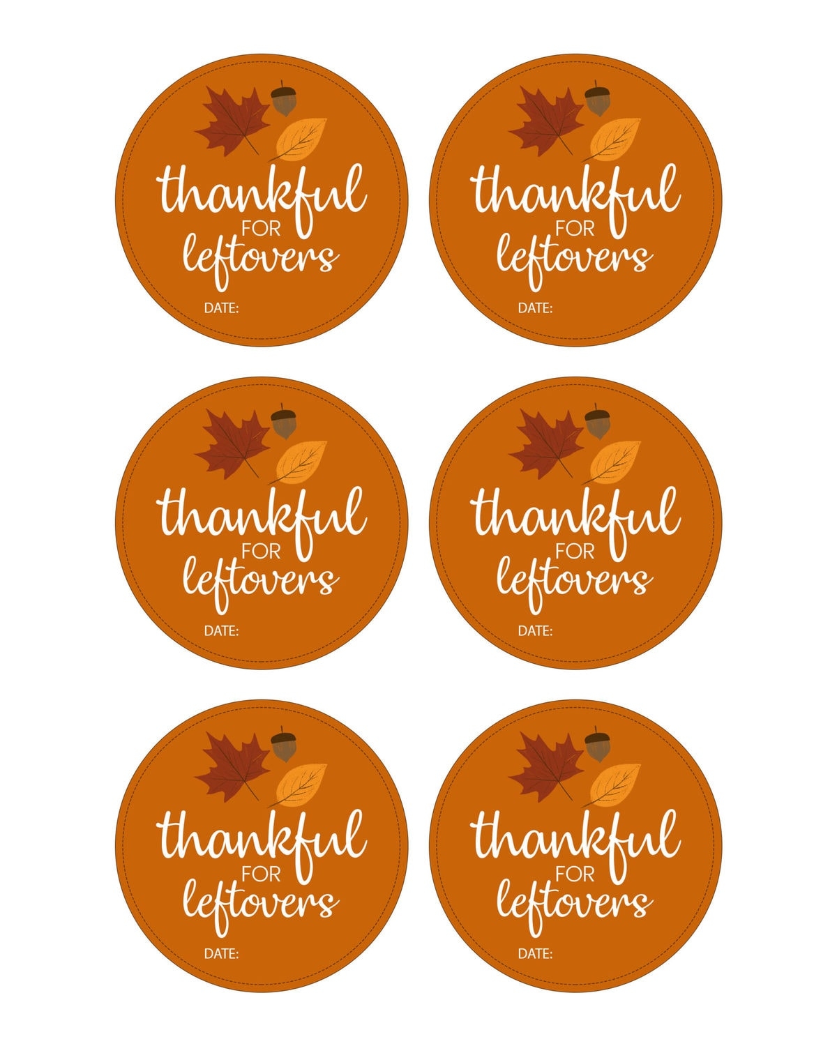 Free Printable Template For Thanksgiving