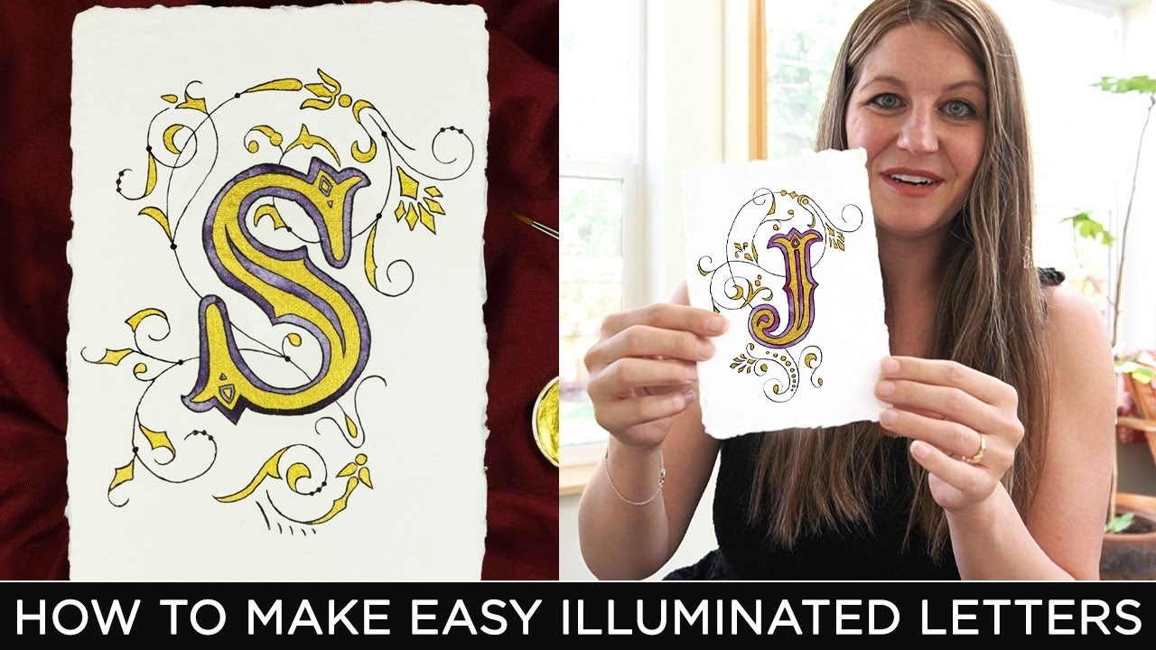 How To Make Easy Illuminated Letters Includes Free Printable YouTube