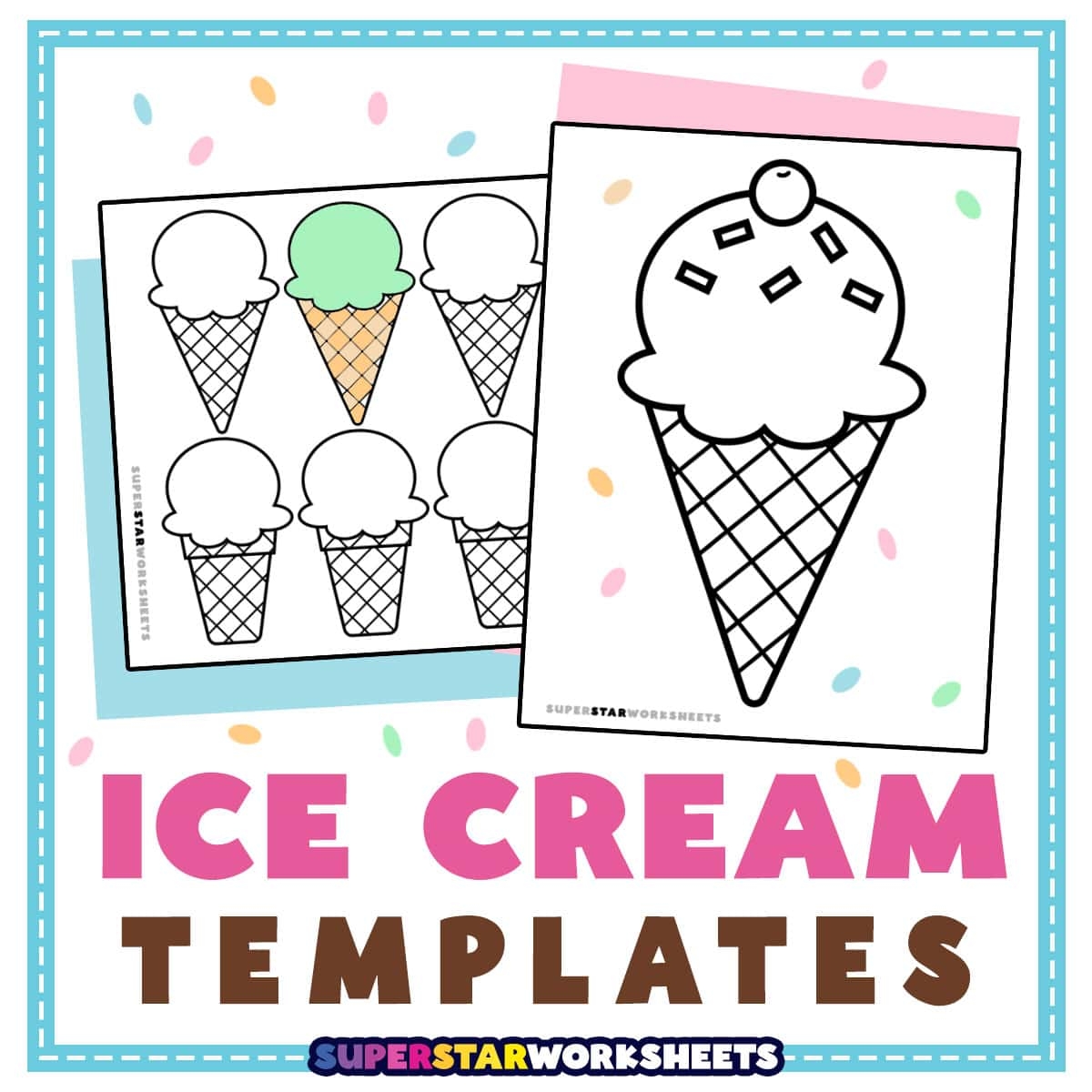 Ice Cream Scoop Template Printable