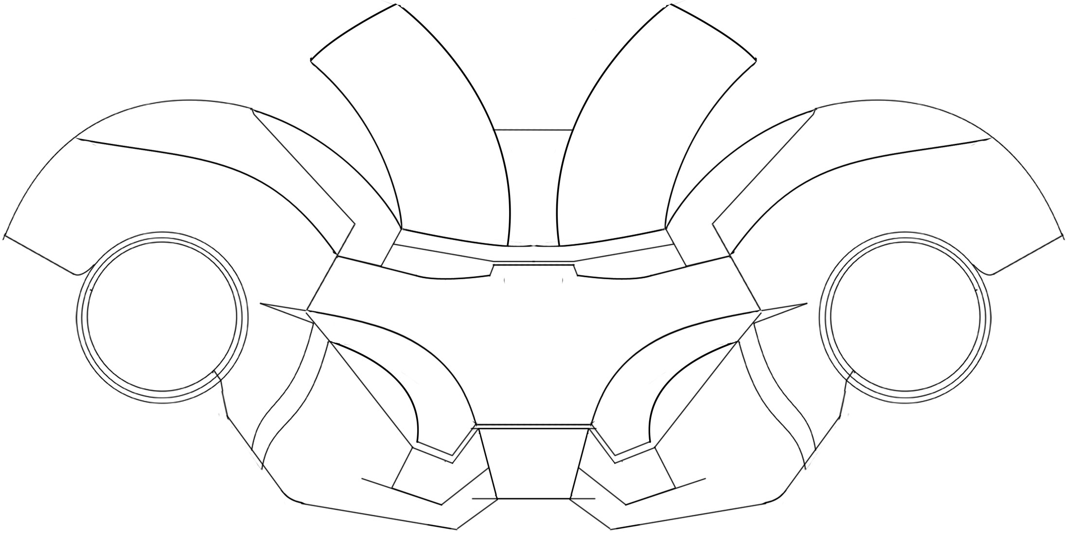 Iron Man 4 Costume Helmet DIY Cardboard with Template 