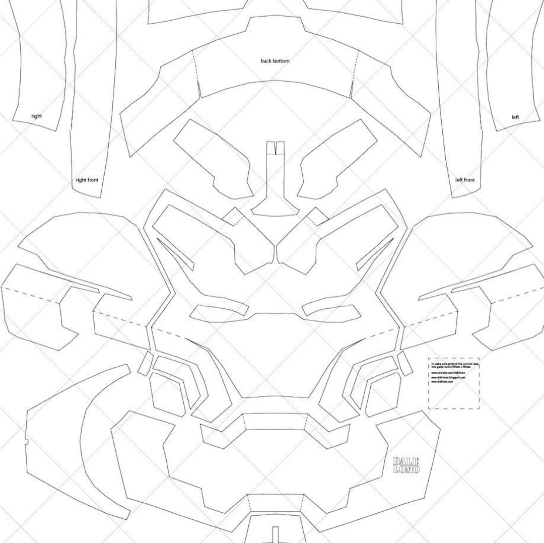 Iron Man Mark 42 Helmet A4 Letter Size PDF Template ready To Print Etsy