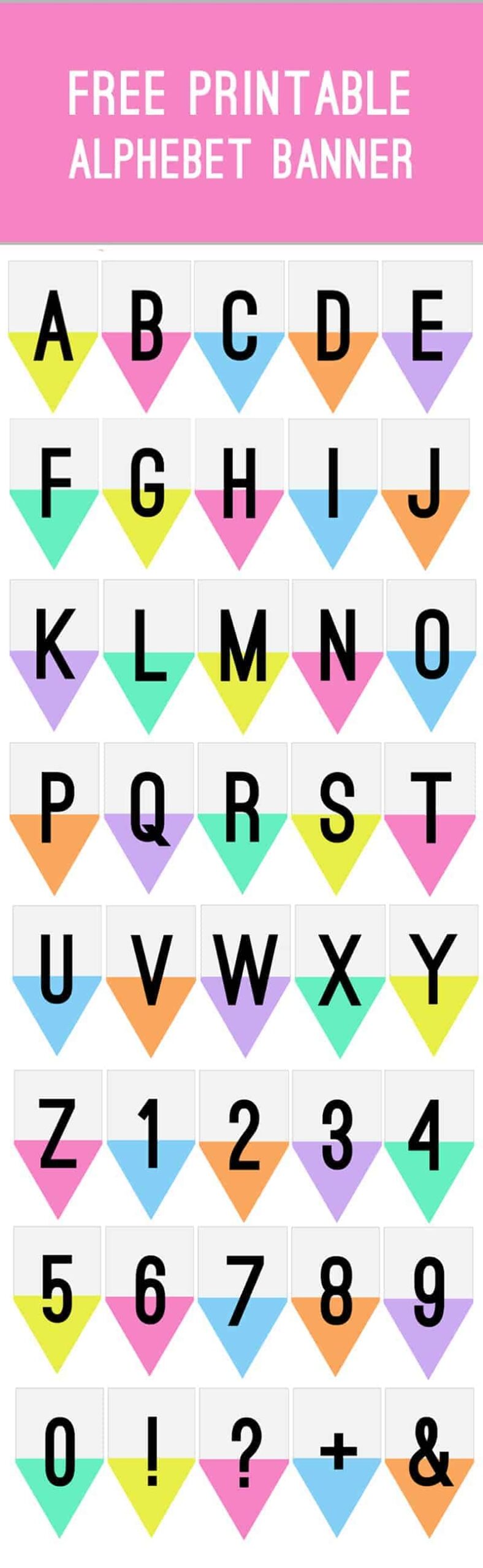 Banner Template Free Printable Abc Letters