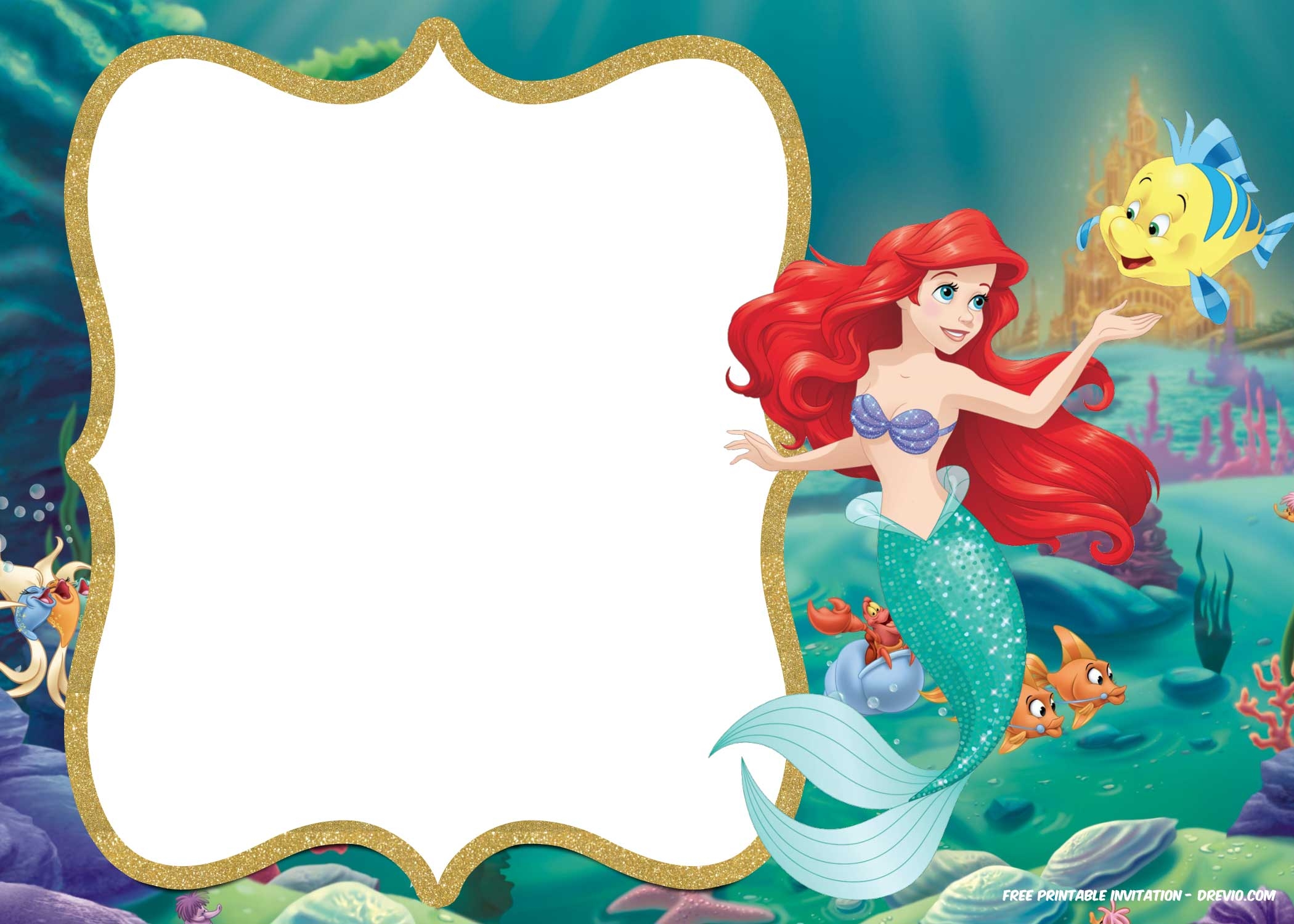 Free Printable Invitation Template Mermaid Invitation