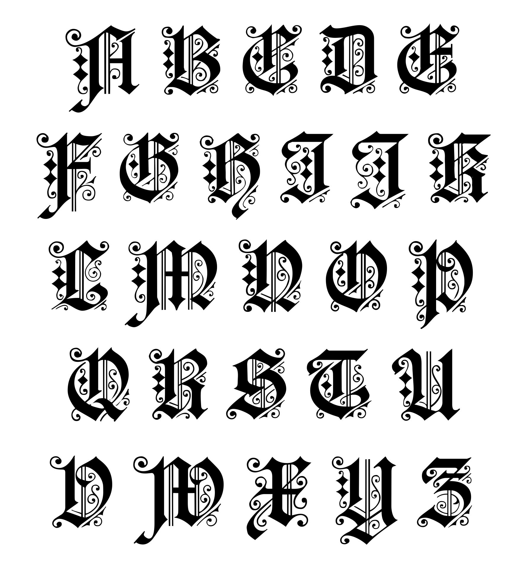Manuscript Alphabet Art 10 Free PDF Printables Printablee