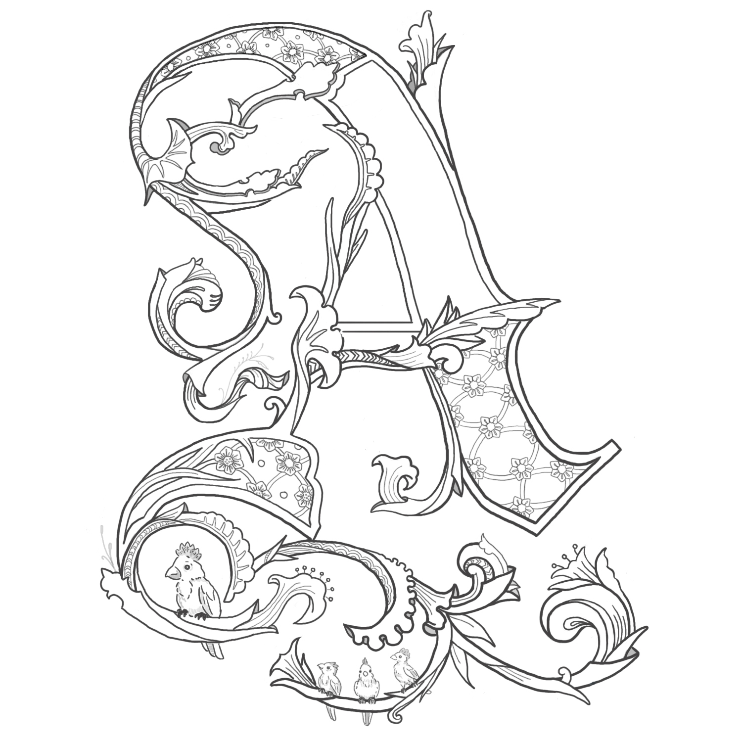 Manuscript Alphabet Art 10 Free PDF Printables Printablee