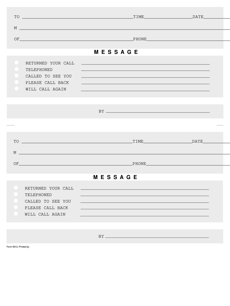 Message Pad Template Fill Out Sign Online DocHub