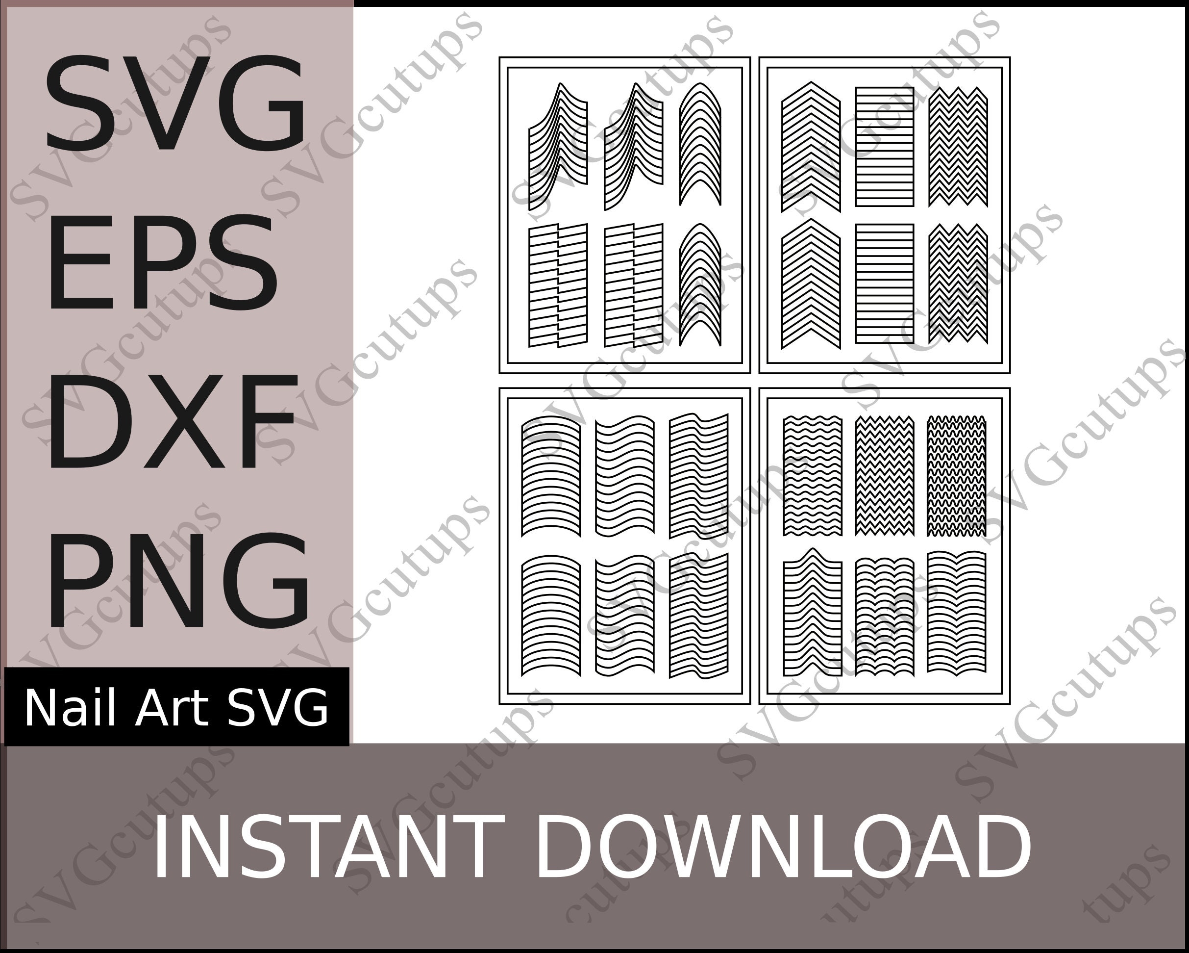 Nail Art SVG File Classic Manicure Guides Nail Art Cut File SVG For Cricut Etsy Australia