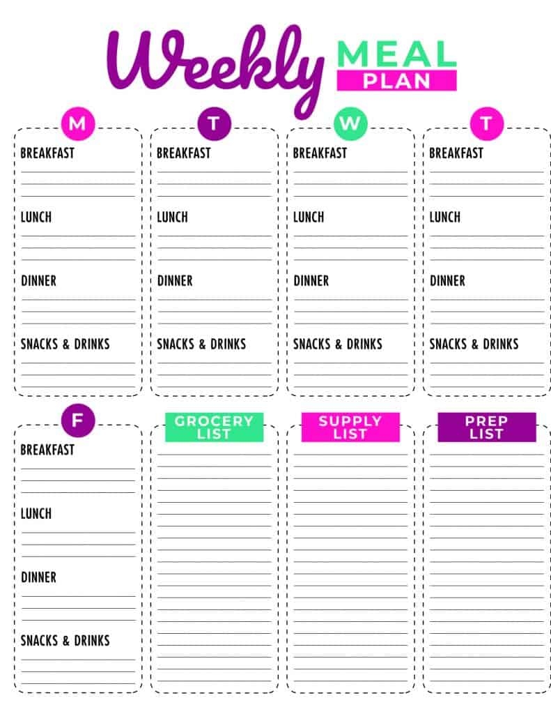 Summer Camp At Home Planner Free Printable Views From A Step Stool