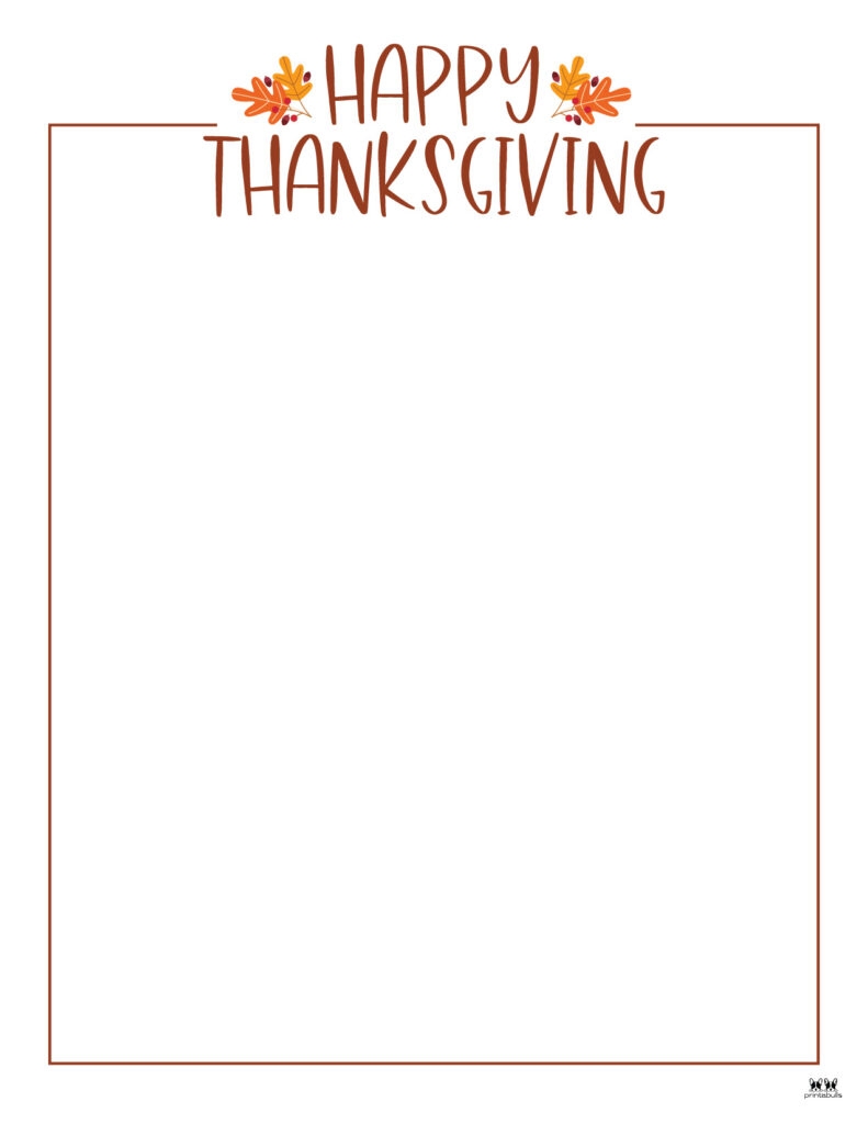 Thanksgiving Borders Frames 41 FREE Pages Printabulls