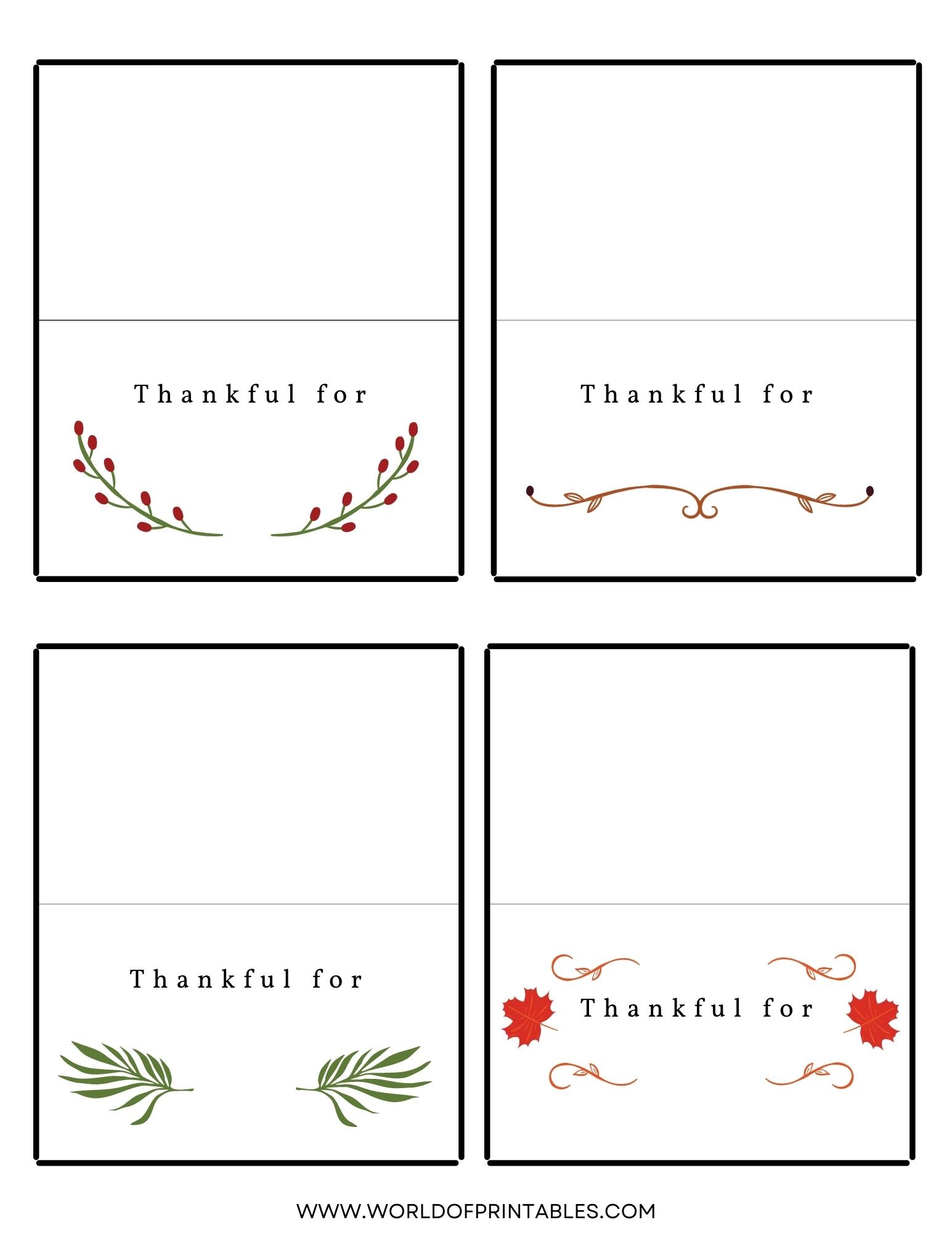Free Printable Place Card Template