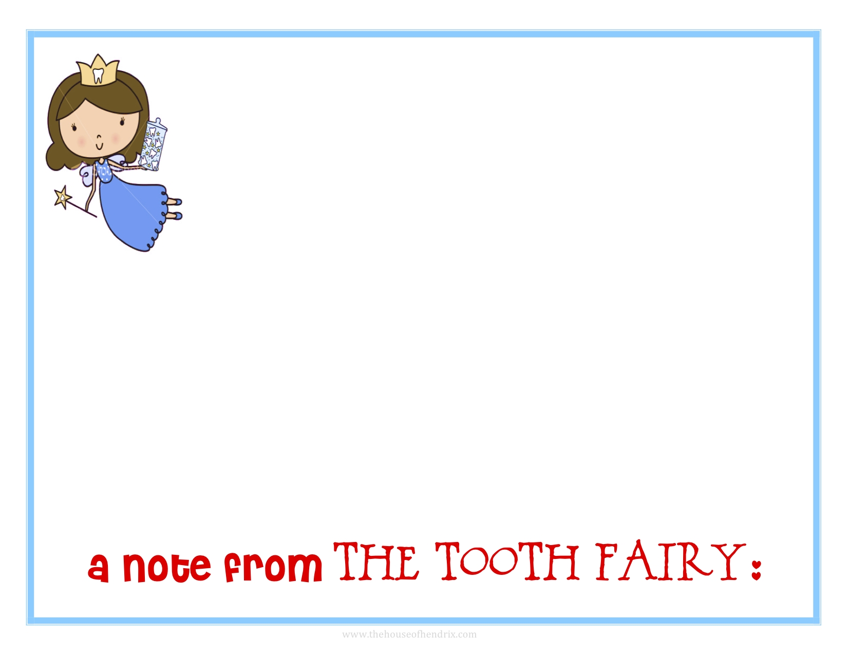 Tooth Fairy printables The House Of Hendrix